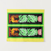 スリランカ神話伝統的アートデザイン タペストリー (正面(横))