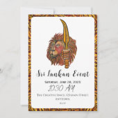 スリランカ芸術的ンライオン 招待状 (正面)