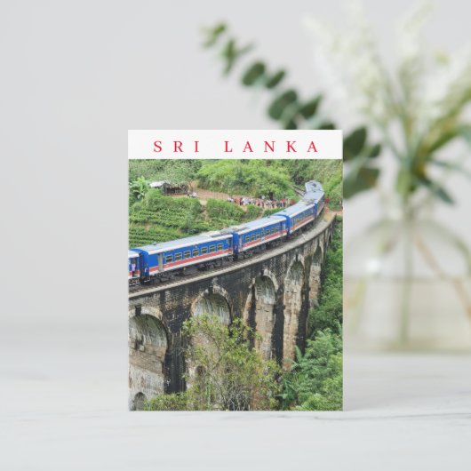 スリランカ9つのアーチ橋の列車の表示はがき ポストカード (スタンド正面)