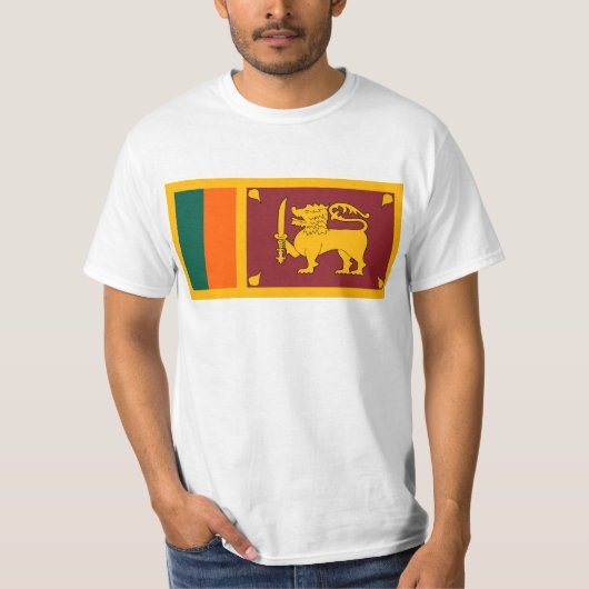 スリランカ(ශ්රීලංකාවේජාතිකකොඩිය)の旗 Tシャツ (正面)