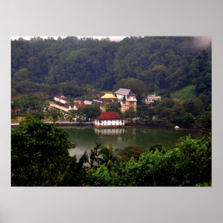 スリランカ，カンディ寺院 ポスター