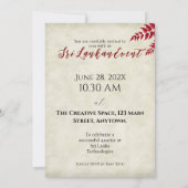 スリランカ・シンハラ新年 招待状 (裏面)