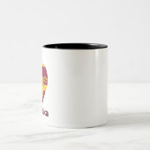スリランカ ハートの旗 ツートーンマグカップ (中央)
