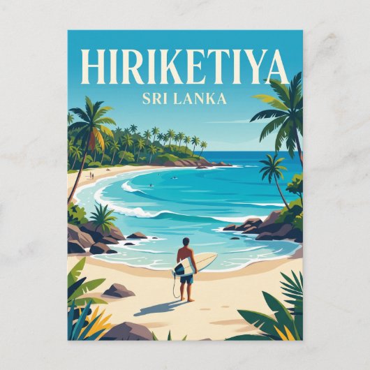 スリランカ ヒリケティヤ湾 ポストカード (正面)