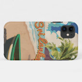スリランカ ビンテージ バケーション 旅行ポスター Case-Mate iPhoneケース (裏面(横))