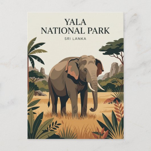 スリランカ ヤラ国立公園 ポストカード (正面)