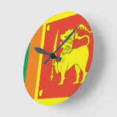 スリランカ ラウンド壁時計 (傾斜)