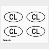 スリランカ「CL」 楕円形シール (シート)