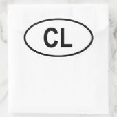 スリランカ「CL」 楕円形シール (バッグ)