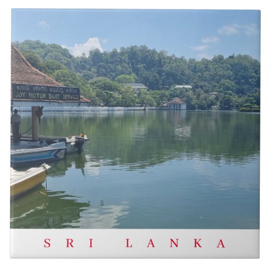 スリランカKandy Lakeビュー陶磁器タイル タイル (正面)