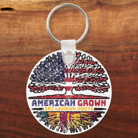 スリランカUSアメリカ合衆国アメリカ合衆国統一された州 キーホルダー (裏面)