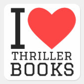 スリラー本が大好き スクエアシール (正面)
