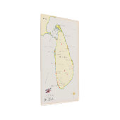 スリラ図解入りの、写真付きのンカの地図 メタルプリント (アングル)