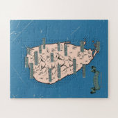 スリラ図解入りの、写真付きのンカの旅行地図 ジグソーパズル (横)