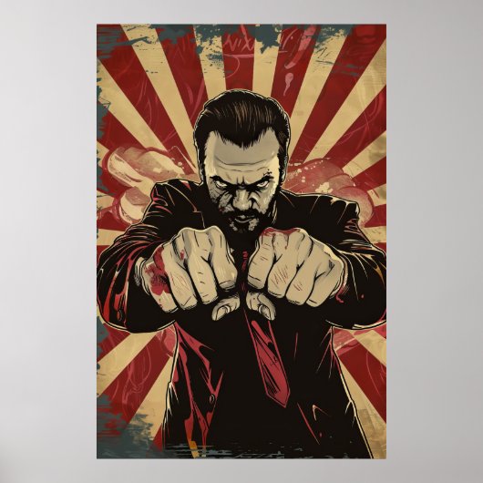 スリリングなアクションサスペンス映画マーケティングポスター ポスター (正面)