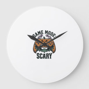 スリリングなゲーマーTシャツ ビンテージ ハロウィン コントローラー アート ラージ壁時計