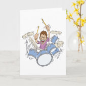 スリリングなドラム カード (黄色い花)