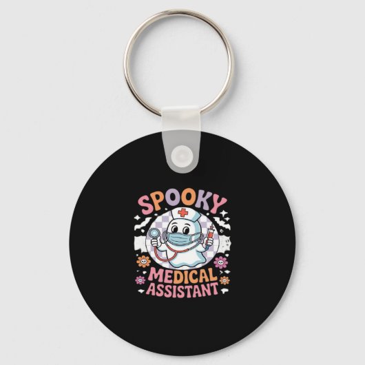 スリリングな医療アシスタント 可愛いハロウィン必需品 キーホルダー (正面)