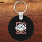 スリリングな医療アシスタント 可愛いハロウィン必需品 キーホルダー (正面)