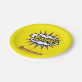 スリリングな漫画本のスナップ黄色 ペーパープレート (アングル)