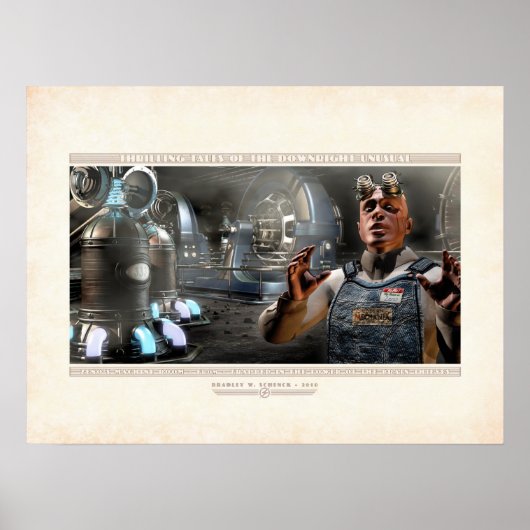 スリリングな物語：ゼノの機械室（24x18インチ） ポスター (正面)