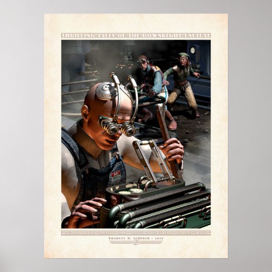 スリリングな物語：不機嫌博士の地下室（18x24インチ） ポスター (正面)