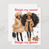 スリリングクリスマスサッシホリデークリスマスカード シーズンカード (正面/裏面)