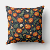 「スリルな夜の魔法 – ハロウィーンクッション クッション (裏面)