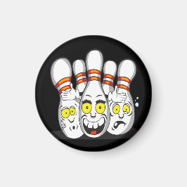 スリルのあるボーリングピン、黒 マグネット