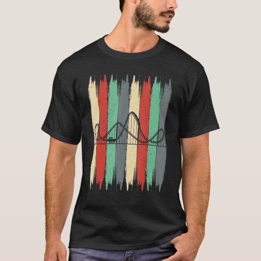 スリルを求めるジェットコースター Tシャツ (正面)