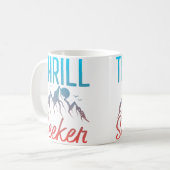 スリルを求める山登りハイキング コーヒーマグカップ (正面左)