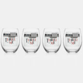 スリル飲み物用品! ステムなしワイングラス (正面)