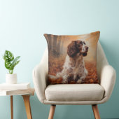 スリンガースパニエル犬イン紅葉秋インスパイア クッション (椅子)