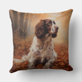 スリンガースパニエル犬イン紅葉秋インスパイア クッション (裏面)