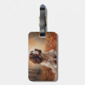 スリンガースパニエル犬イン紅葉秋インスパイア ラゲッジタグ (裏面縦)