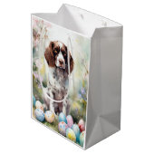 スリンガースパニエル犬ドッグイースターエッグホリデー ミディアムペーパーバッグ (裏面アングル)
