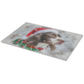 スリンガースパニエル犬ドッグクリスマスフェスティバル カッティングボード (角)