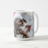 スリンガースパニエル犬ドッグクリスマスフェスティバル コーヒーマグカップ (正面右)