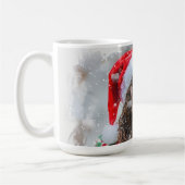 スリンガースパニエル犬ドッグクリスマスフェスティバル コーヒーマグカップ (左)