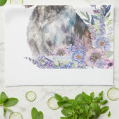 スリンガースパニエル犬ドッグママフローラ キッチンタオル (折り畳み)