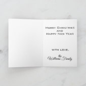 スリンガースパニエル犬ヴィンテージパーソナライズされたクリスマス シーズンカード (内部)