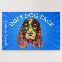 スリンガースパニエル犬醜い犬の顔1000ピース ジグソーパズル