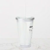 スリンキーブラックキャットニャーニャーカスタム文字グリーンアイズ アクリルタンブラー (右)