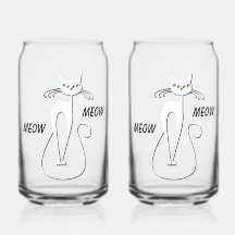 スリンキーブラックキャットニャーニャーカスタム文字グリーンアイズ