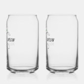 スリンキーブラックキャットニャーニャーカスタム文字グリーンアイズ ガラス缶 (左)