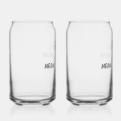 スリンキーブラックキャットニャーニャーカスタム文字グリーンアイズ ガラス缶 (右)