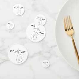 スリンキーブラックキャットニャーニャーカスタム文字グリーンアイズ コンフェッティ