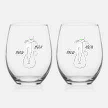 スリンキーブラックキャットニャーニャーカスタム文字グリーンアイズ