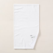 スリンキーブラックキャットニャーニャーカスタム文字グリーンアイズ バスタオルセット (ハンドタオル)