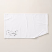 スリンキーブラックキャットニャーニャーカスタム文字グリーンアイズ バスタオルセット (ハンドタオル)